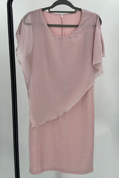 Sexy Color Block Sequins O Neck One Step Skirt Dresses