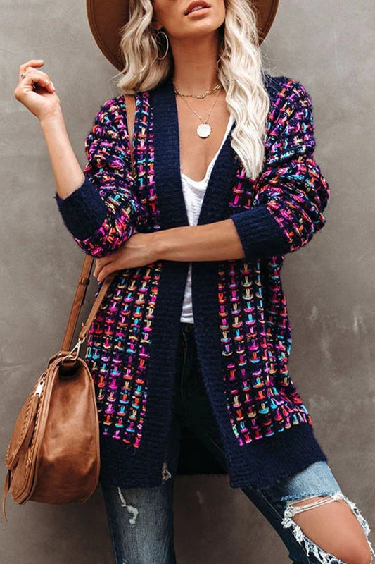 Fashion Street Patchwork Contrast Outerwear