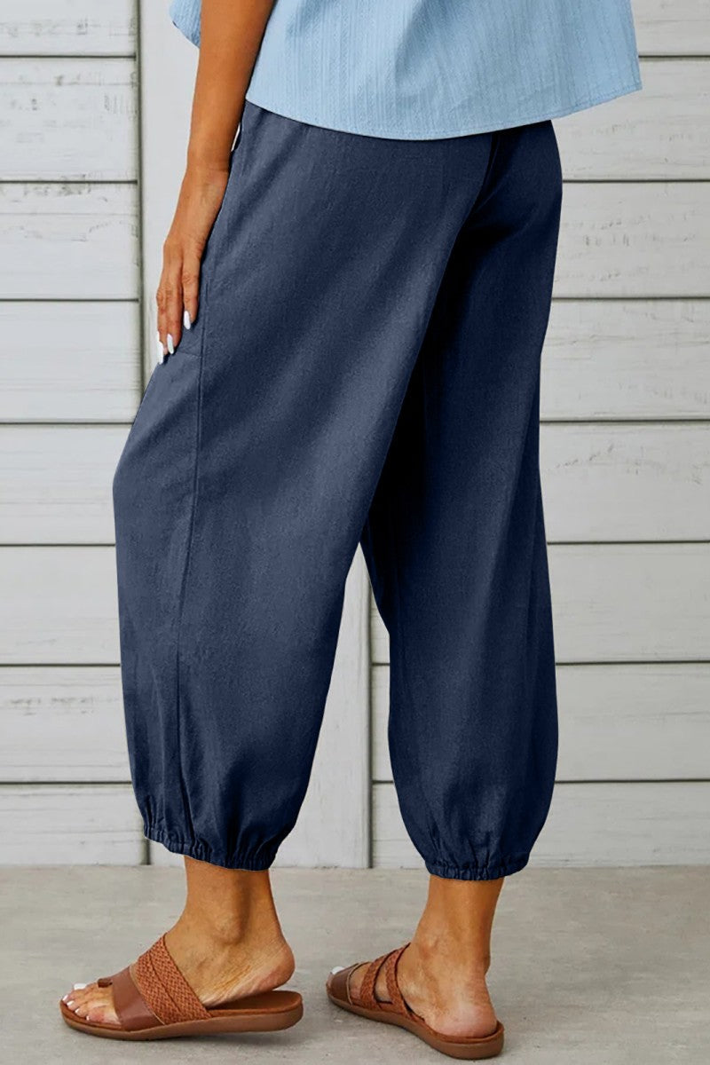 Casual Solid Patchwork Regular High Waist Conventional Solid Color Trousers(10 Colors)