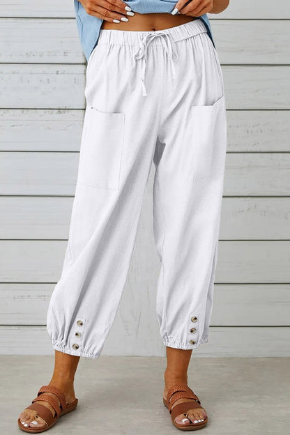 Casual Solid Patchwork Regular High Waist Conventional Solid Color Trousers(10 Colors)