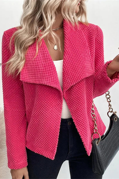 Casual Simplicity Solid Turndown Collar Outerwear(5 Colors)