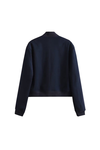 Casual Solid Pocket Buttons Mandarin Collar Outerwear(3 Colors)