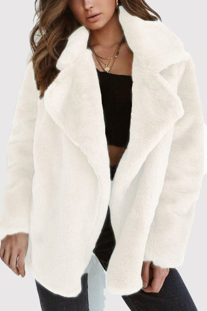 Casual Solid Patchwork Turndown Collar Outerwear(7 Colors)