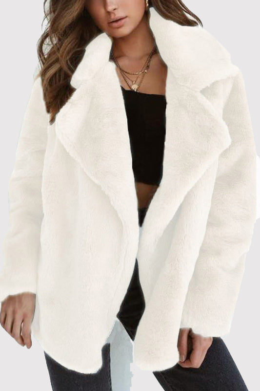 Casual Solid Patchwork Turndown Collar Outerwear(7 Colors)