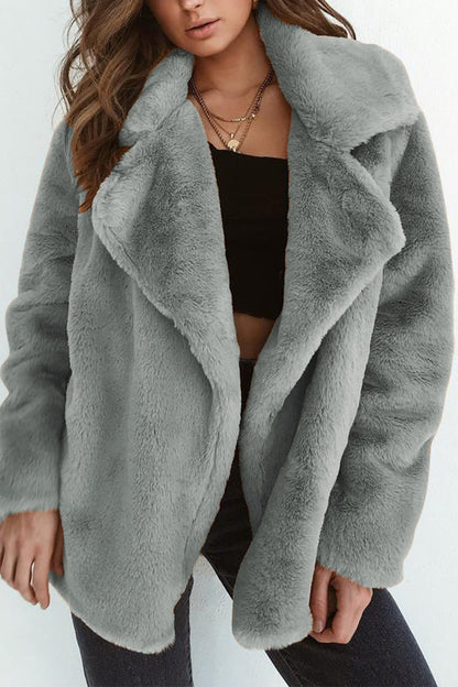 Casual Solid Patchwork Turndown Collar Outerwear(7 Colors)