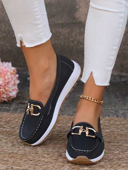 AmyVictoria | Chic Buckle Loafers