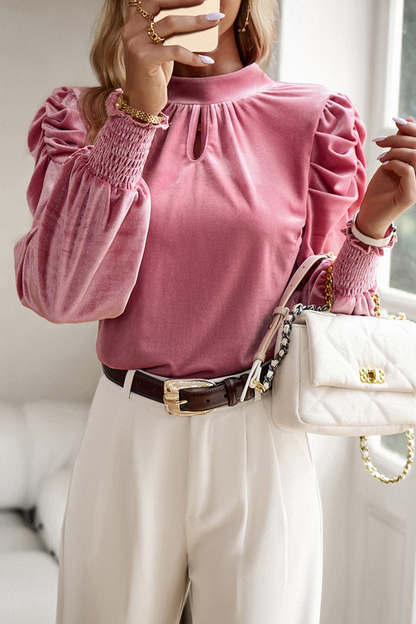 Elegant Solid Fold Half A Turtleneck Tops