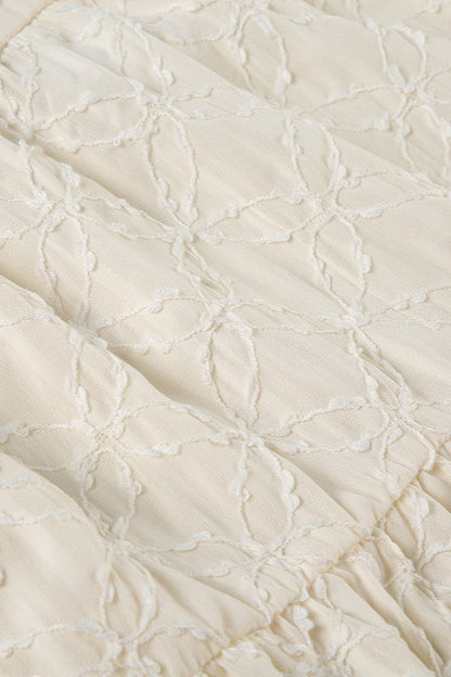 Textured High Slit Maxi Skirt