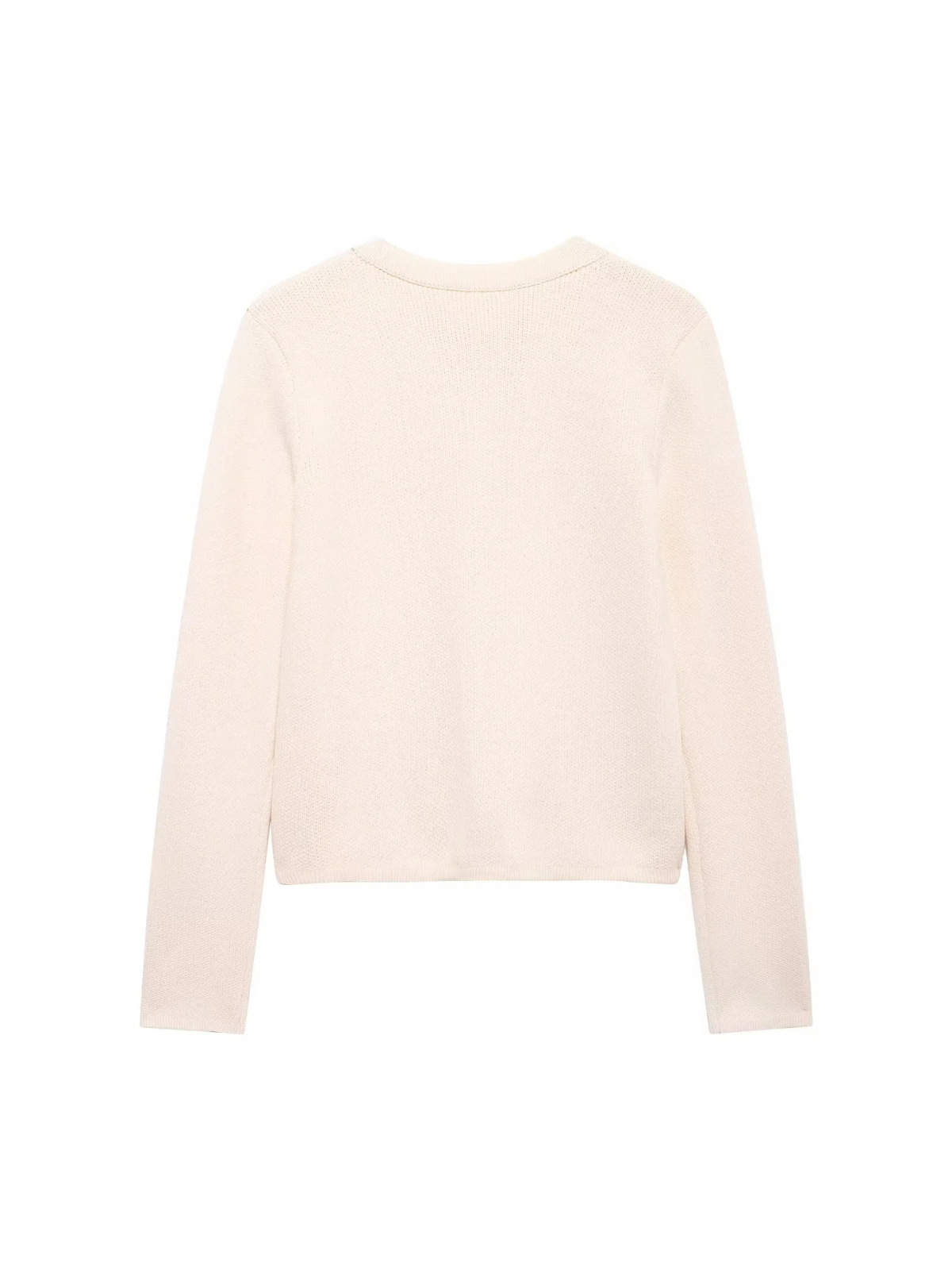 Gold Decorated Row Button Short Knitted Cardigan