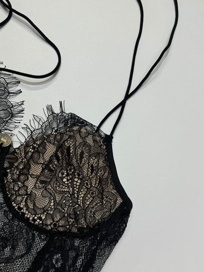 Deep V Perspective Lace Camisoles