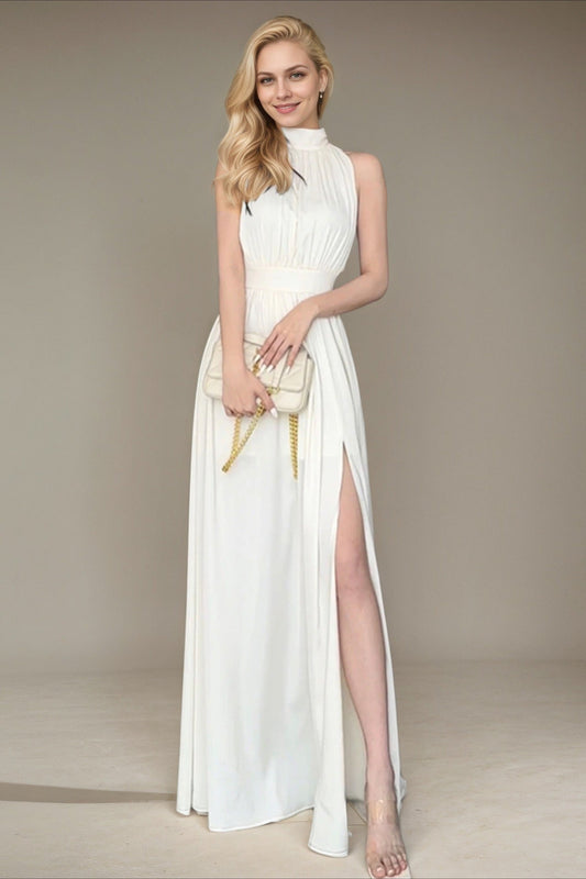 Elegant Sleeveless Evening Maxi Dress
