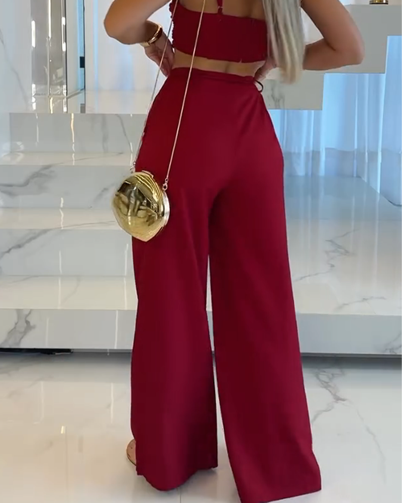 Wide-Leg Pants Temperament Set (Pre-Sale)