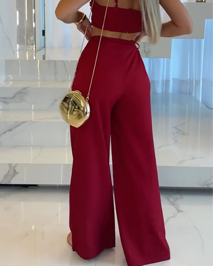 Wide-Leg Pants Temperament Set (Pre-Sale)