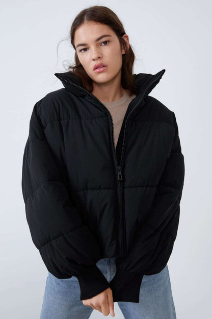 Casual Cropped Puffer Jacket