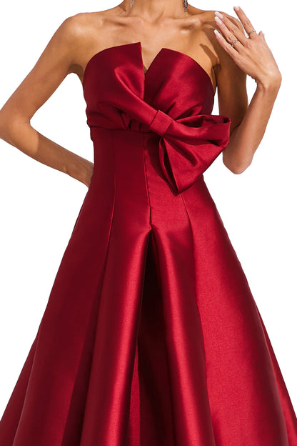 Hornby Red Bow Off Shoulder Dress