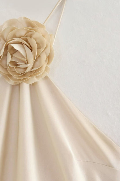 Sexy Solid Backless Halter Sleeveless Dress Dresses