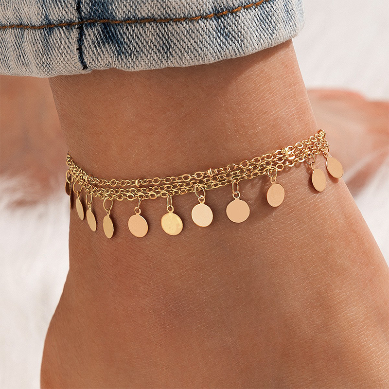 Simplicity Solid Tassel Anklet