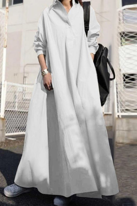 Casual Simplicity Solid POLO collar Princess Dresses(3 Colors)