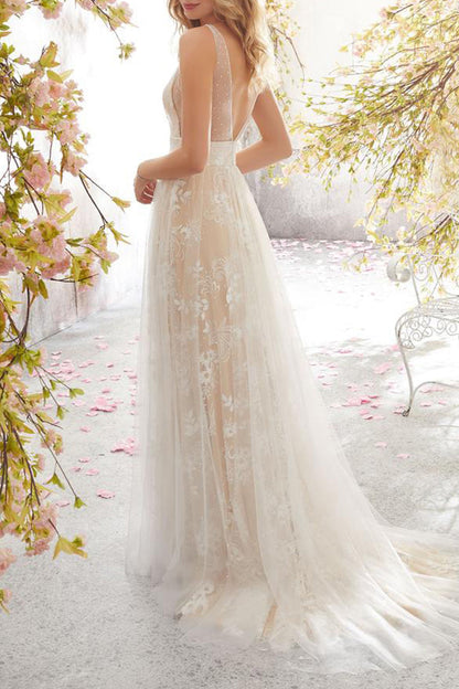 Sexy Formal Solid Lace V Neck Evening Dress Dresses(3 Colors)