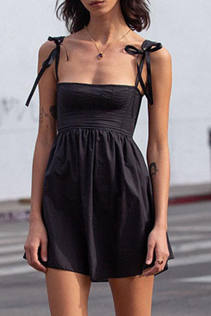 Sweet Celebrities Solid With Bow Princess Dresses