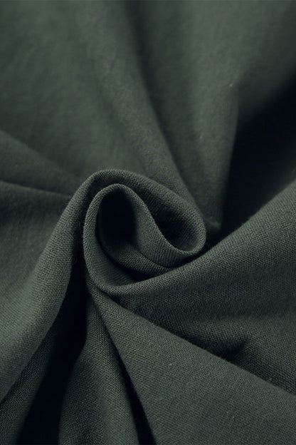 Casual Solid Draw String O Neck Sleeveless Three Pieces