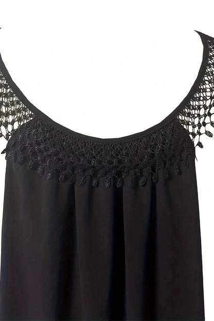 Casual Simplicity Solid Tassel U Neck Sleeveless Dresses