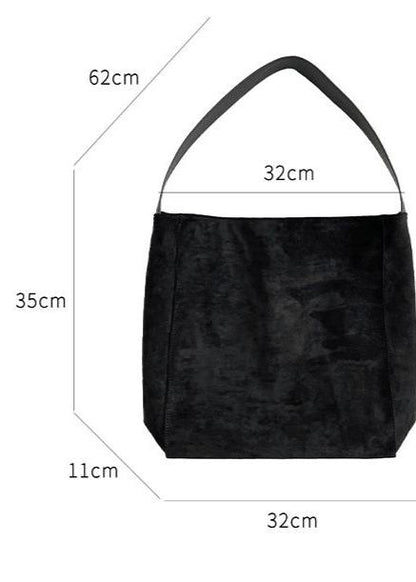 Minimalist-Chic Suede Tote