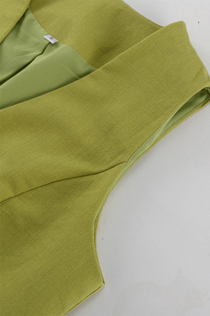 Casual Lace Up V Neck Sleeveless Two Pieces(3 Colors)