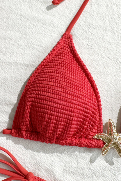 Solid Mesh Maxi Skirt Three Piece Swim Set