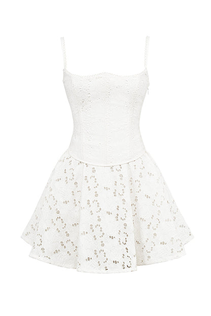 White – Lace Embroidered Innocence Dress
