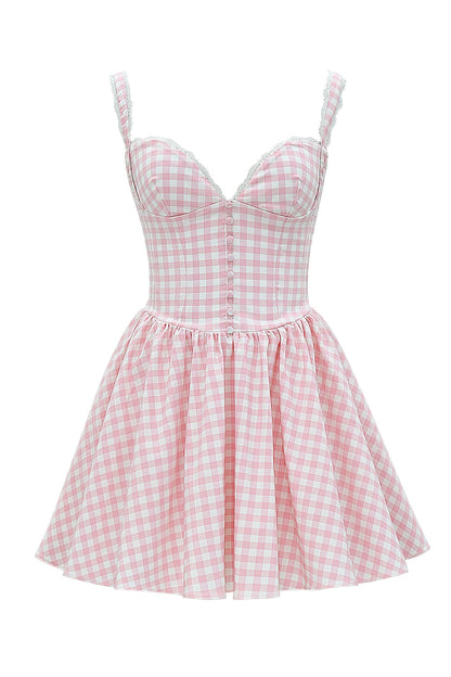 Pink – Sweet Floral Spaghetti Strap Dress