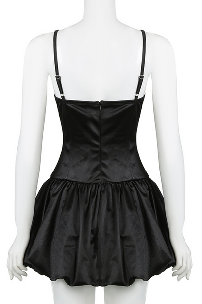 Sexy Lace Zipper V Neck Sling Dresses