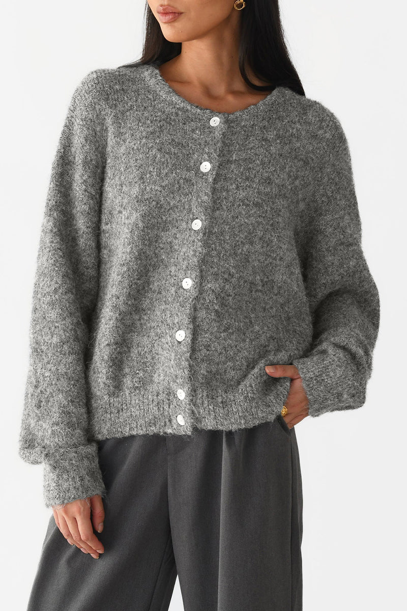 Casual Buttons O Neck Outerwear(5 Colors)