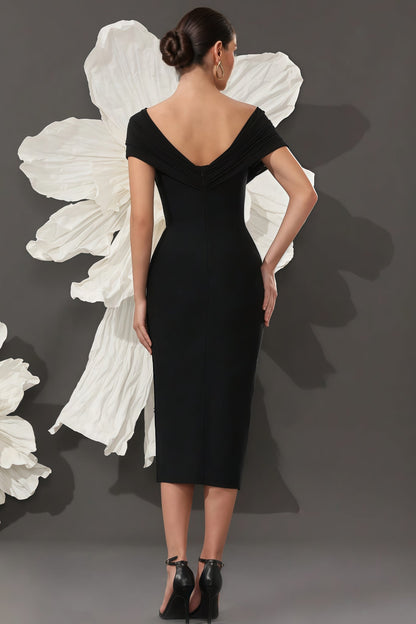 Marisad Strapless Mesh Studded Midi Dress