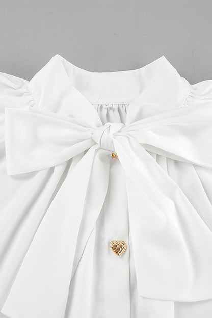 Elegant Lace Up Buckle Ribbon Collar A Line Dresses(3 Colors)