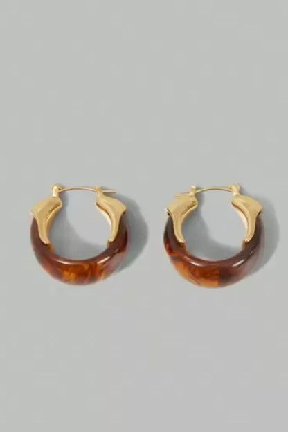 Amber Half Hoop Earrings
