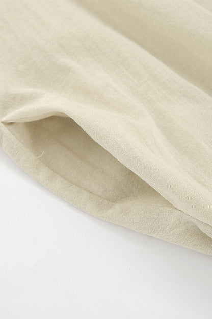 Casual Pocket Backless Contrast Square Neck Sling Dresses