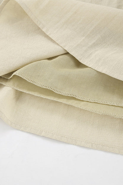 Casual Pocket Backless Contrast Square Neck Sling Dresses