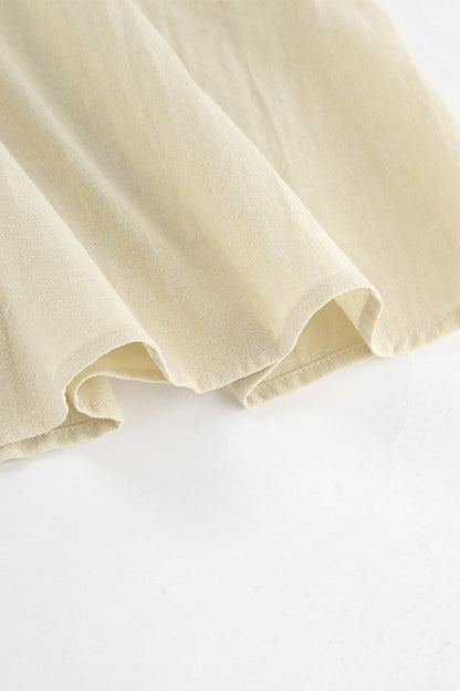 Casual Pocket Backless Contrast Square Neck Sling Dresses