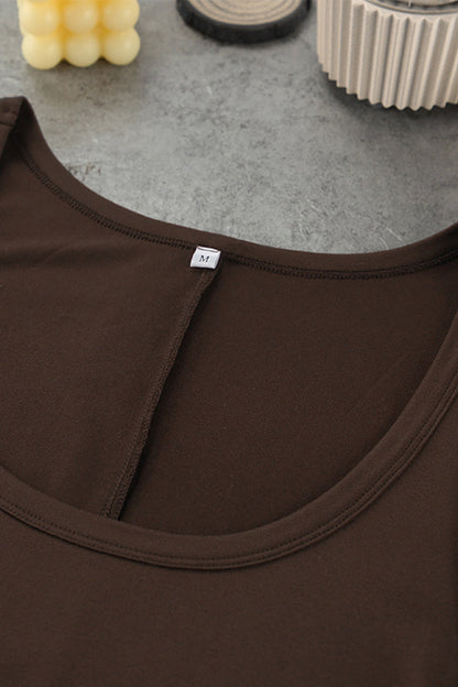 Casual Patchwork U Neck Sleeveless Two Pieces