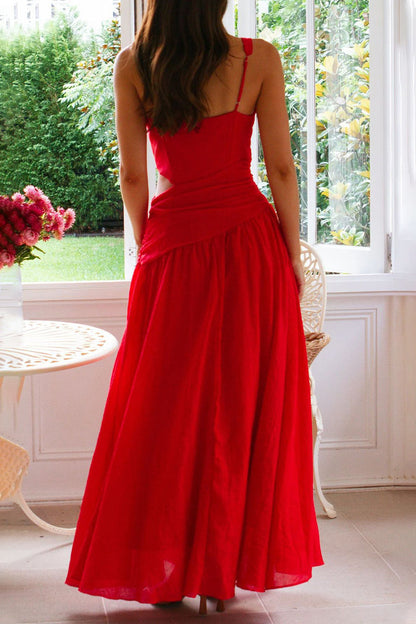 Sexy  Hollow Out V Neck Sleeveless Dresses