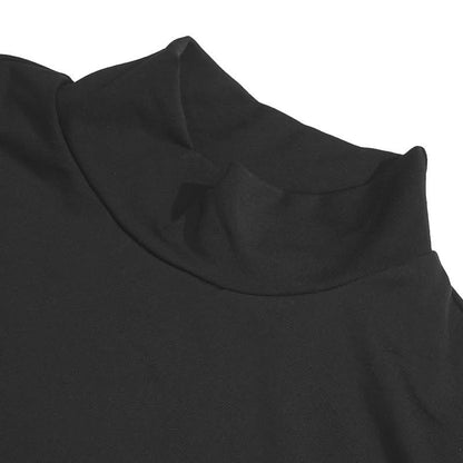 Long sleeve high neck hollow out cut out mini dress