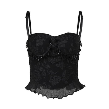 Sweetheart neck pendant cami top