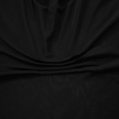 High neck long sleeve mesh top