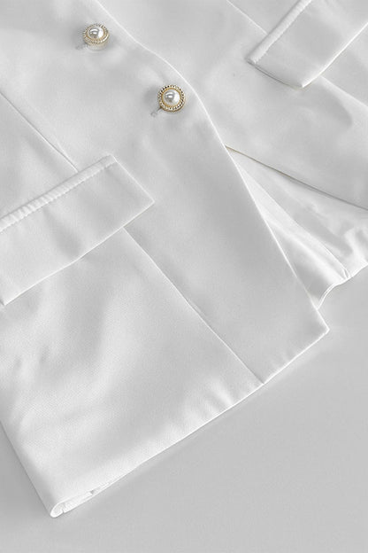 Celebrities Elegant Buttons O Neck Sleeveless Two Pieces