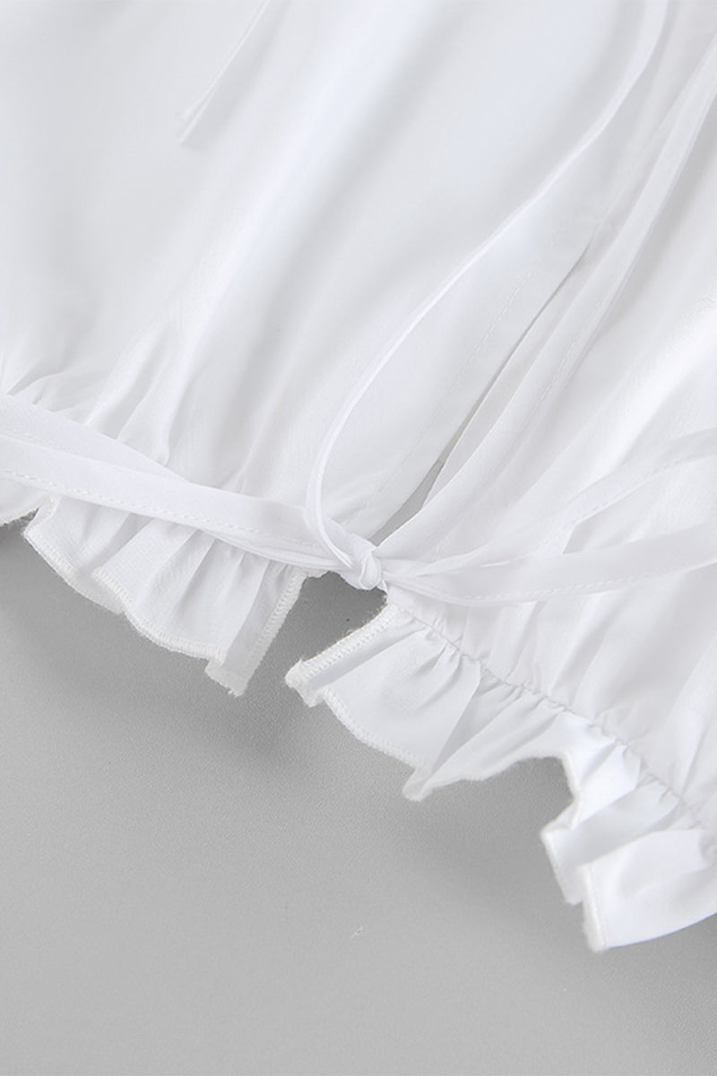 Casual Patchwork Ruffle O Neck Sleeveless Dresses