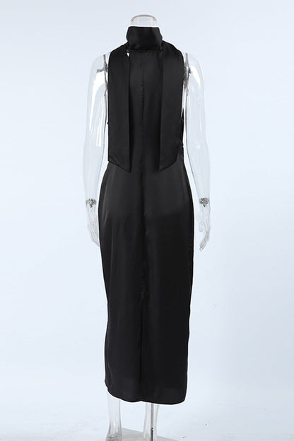 Sexy Lace Up Halter One Step Skirt Dresses