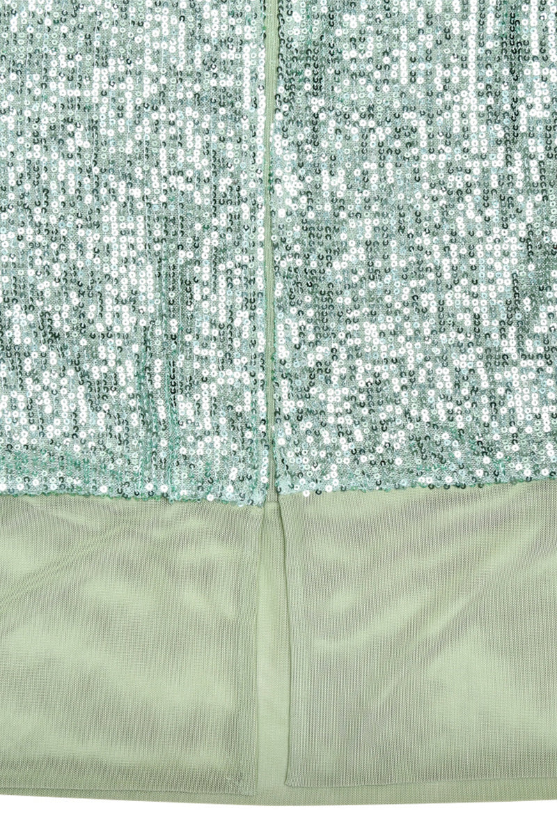 Sexy Sequins Slit Sequined Strapless Long Dresses(3 Colors)