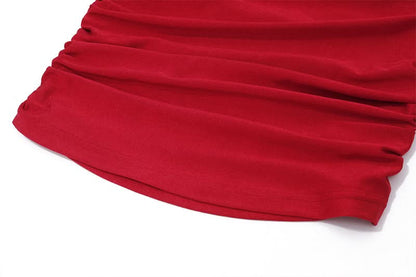 Off shoulder flower applique ruffle mini skirt set