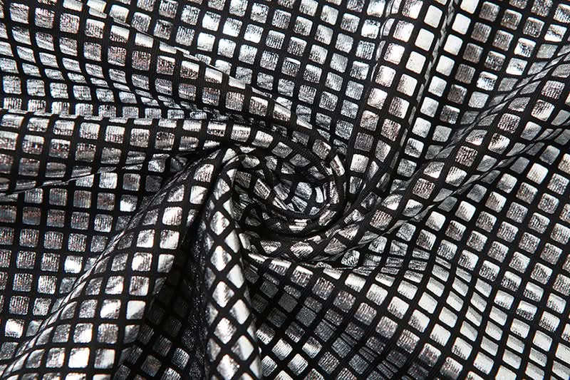 Long sleeve square neck self tie plaid maxi skirt set